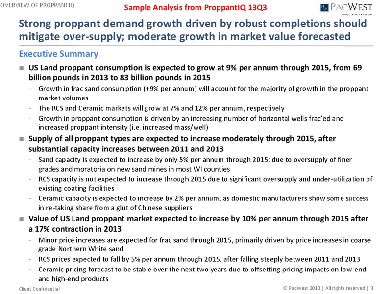 Proppant Market Analysis – Pacwest – slide 3