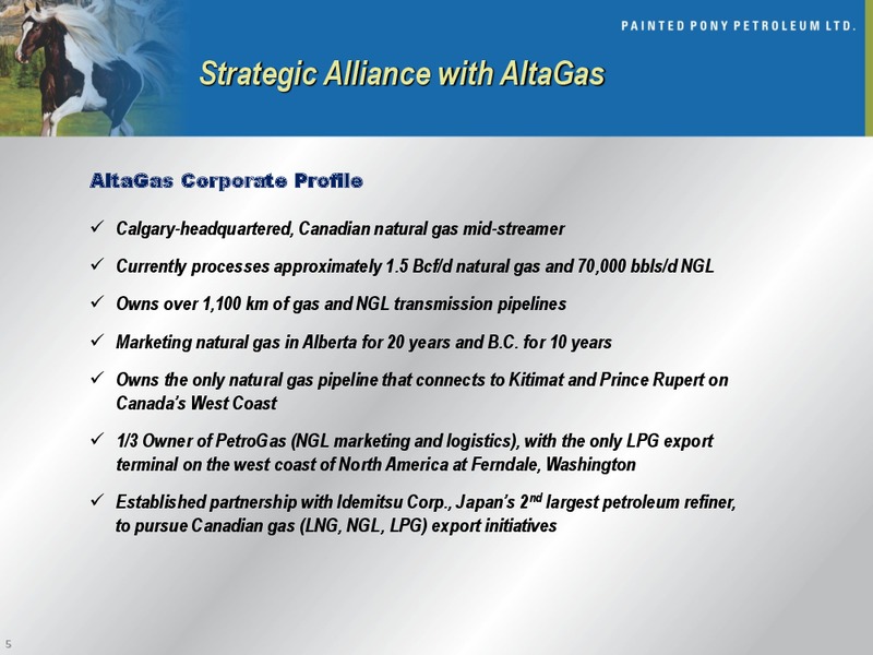 AltaGas Strategic Alliance – Painted Pony Petroleum Ltd – slide 5