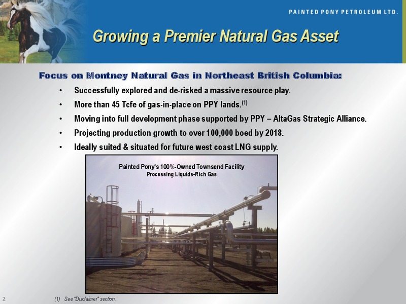 SEPTEMBER 2014 CORPORATE PRESENTATION – Painted Pony Petroleum Ltd – slide 2
