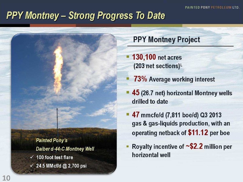 NOVEMBER 2013 CORPORATE PRESENTATION – Painted Pony Petroleum Ltd – slide 10