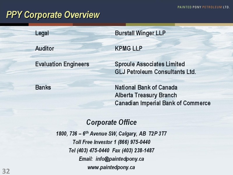 Corporate Presentation – Painted Pony Petroleum Ltd – slide 32