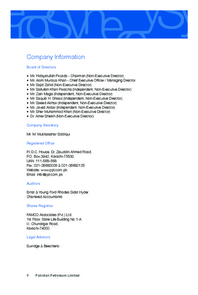 QUARTERLY REPORT – Pakistan Petroleum Ltd – slide 6