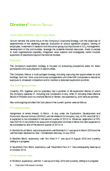 QUARTERLY REPORT – Pakistan Petroleum Ltd – slide 8
