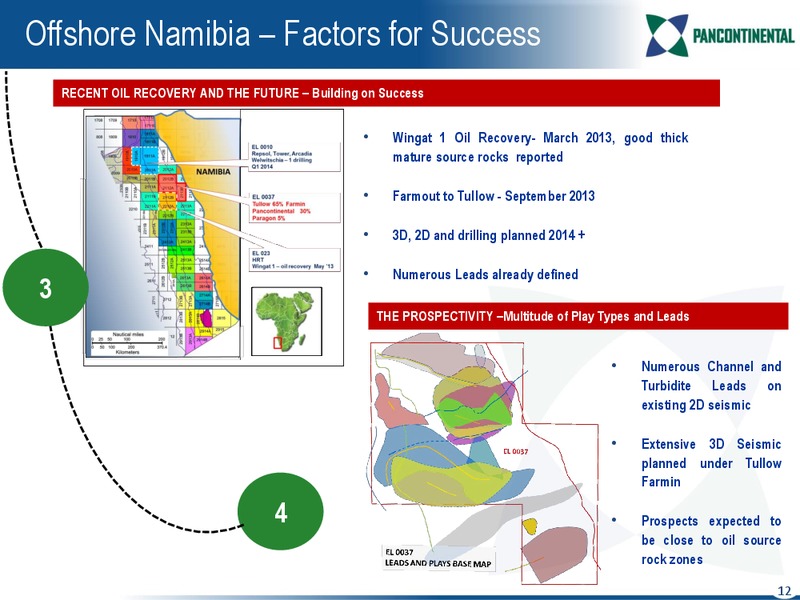 CONFERENCE PRESENTATION – Pancontinental Oil and Gas – slide 11