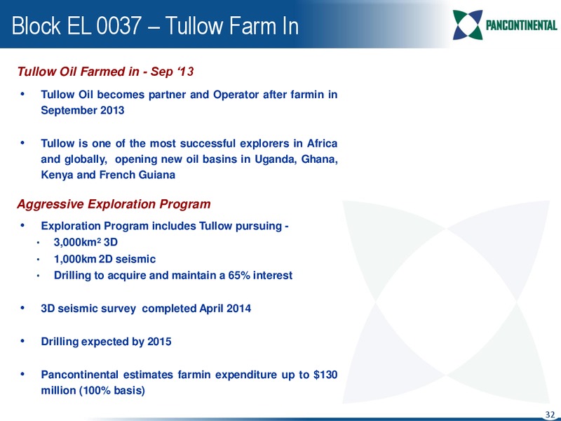 CONFERENCE PRESENTATION – Pancontinental Oil and Gas – slide 31