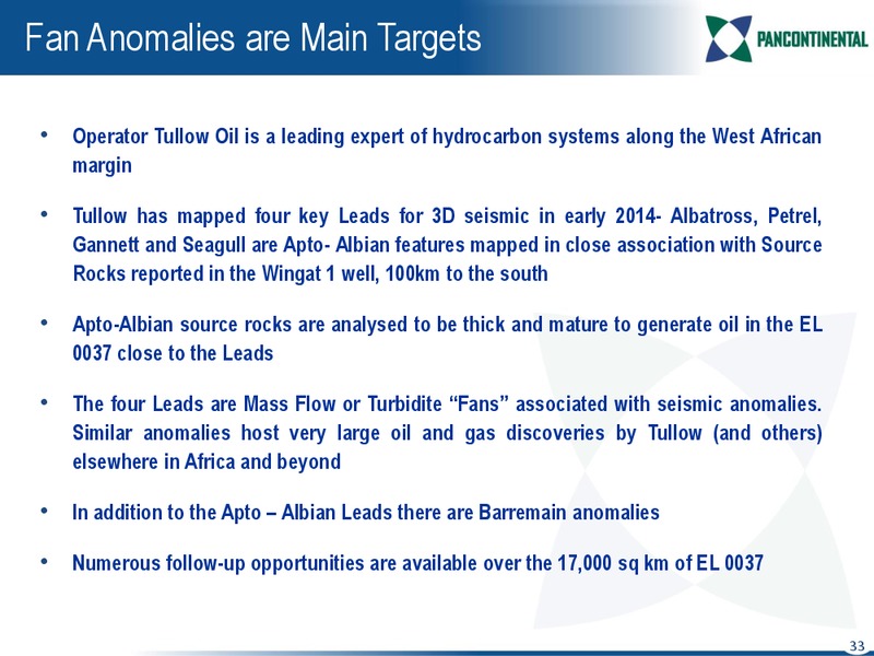 CONFERENCE PRESENTATION – Pancontinental Oil and Gas – slide 32