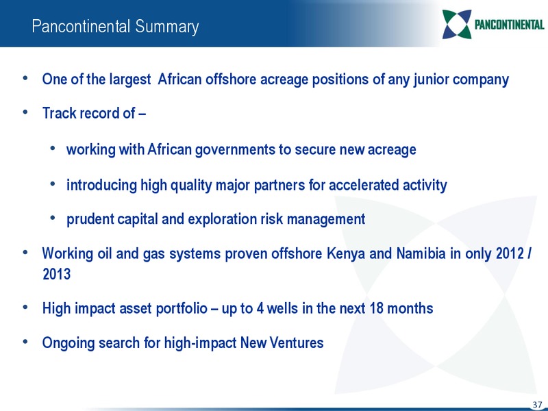 CONFERENCE PRESENTATION – Pancontinental Oil and Gas – slide 36