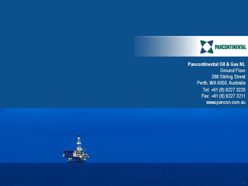 CONFERENCE PRESENTATION – Pancontinental Oil and Gas – slide 37