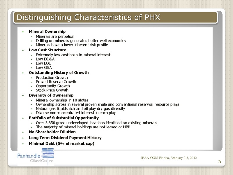 IPAA OGIS FLORIDA – Panhandle Oil and Gas Inc. – slide 2