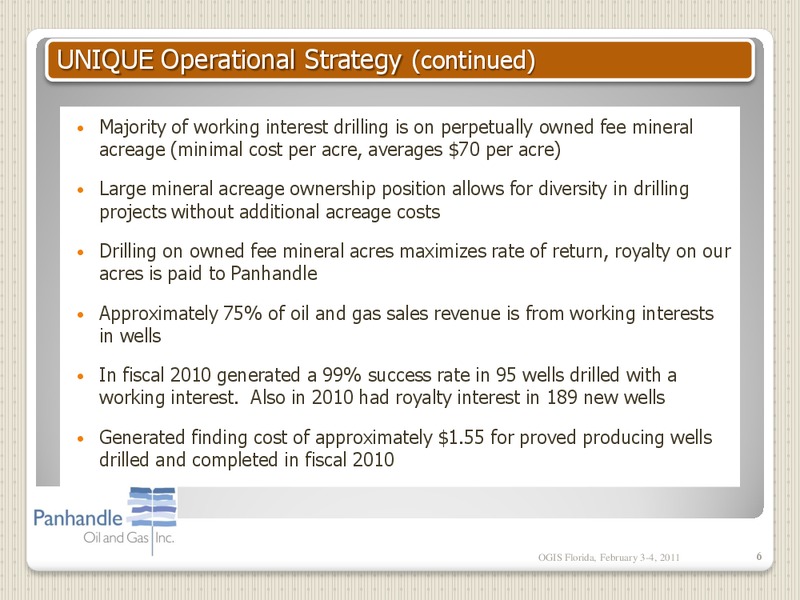 IPAA OGIS – Panhandle Oil and Gas Inc. – slide 5