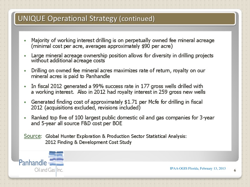 IPAA OGIS – Panhandle Oil and Gas Inc. – slide 5