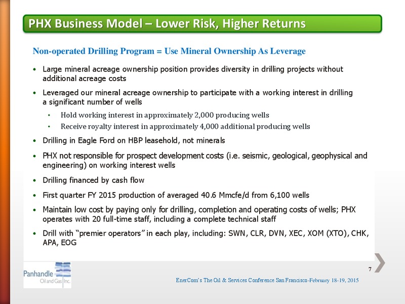 Enercom's The Oil and Services Conference – Panhandle Oil and Gas Inc. – slide 6