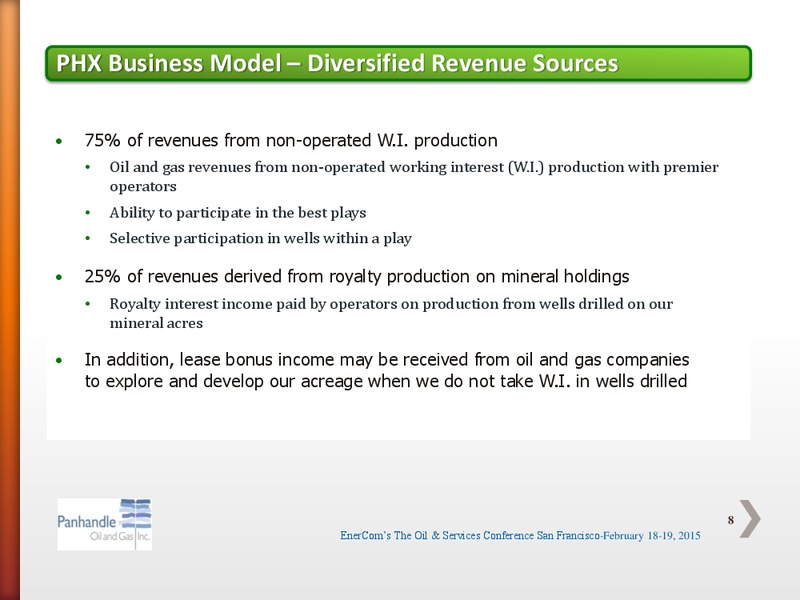Enercom's The Oil and Services Conference – Panhandle Oil and Gas Inc. – slide 7