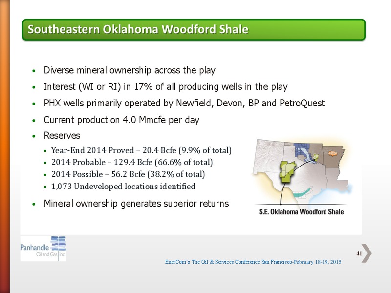 Enercom's The Oil and Services Conference – Panhandle Oil and Gas Inc. – slide 40