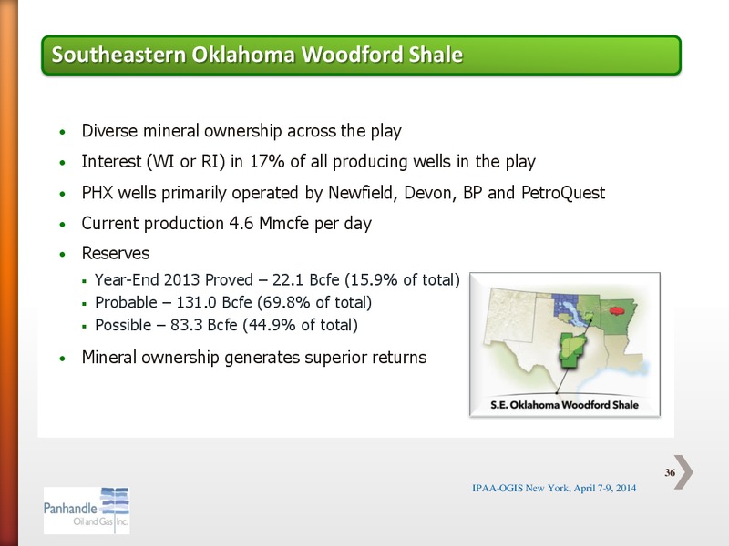 APRIL 2014 IPAA OGIS – Panhandle Oil and Gas Inc. – slide 35