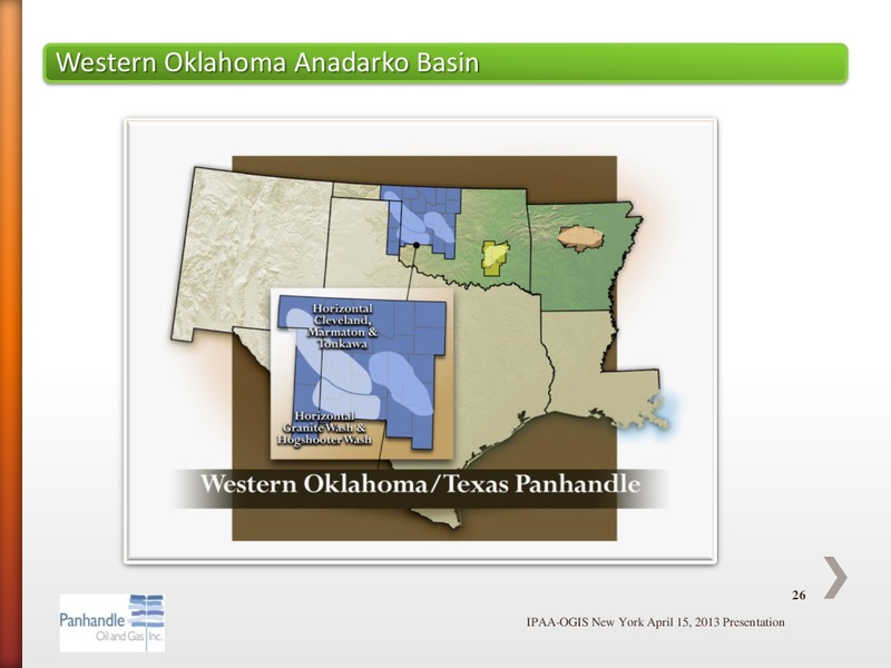 APRIL 2013 IPAA OGIS – Panhandle Oil and Gas Inc. – slide 25