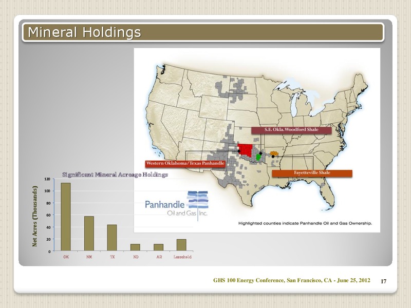 GHS 100 ENERGY CONFERENCE – Panhandle Oil and Gas Inc. – slide 16