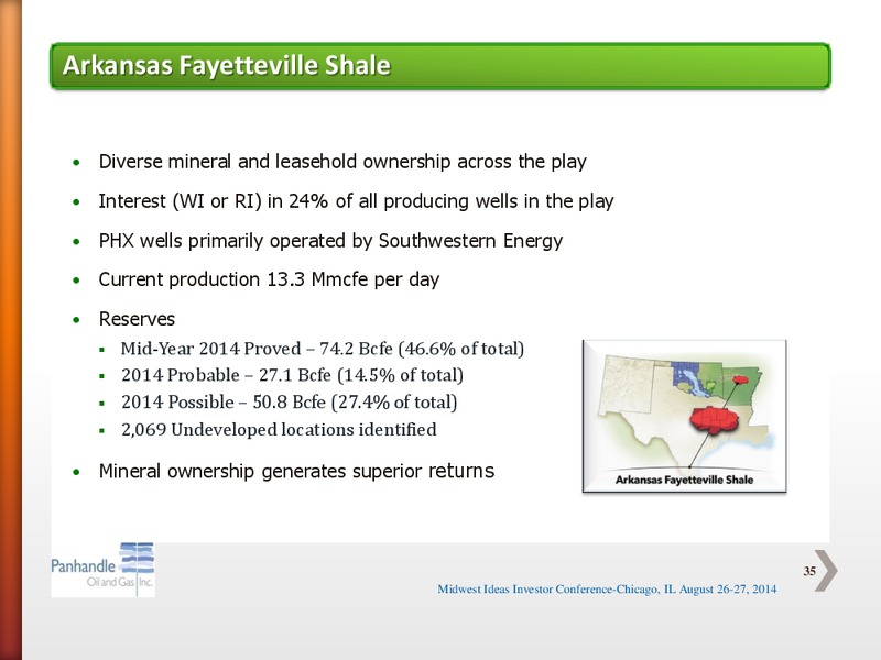 Midwest IDEAS Investor Conference – Panhandle Oil and Gas Inc. – slide 34