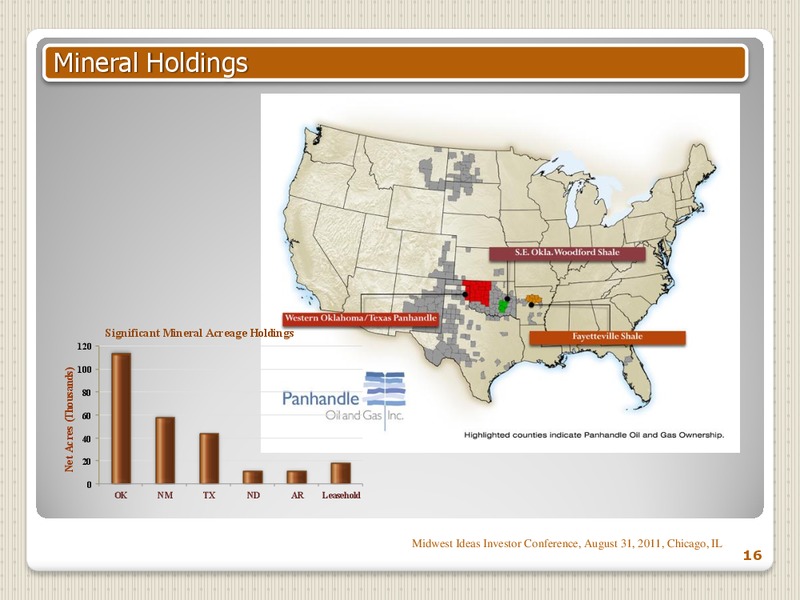 MIDWEST IDEAS INVESTOR CONFERENCE – Panhandle Oil and Gas Inc. – slide 15