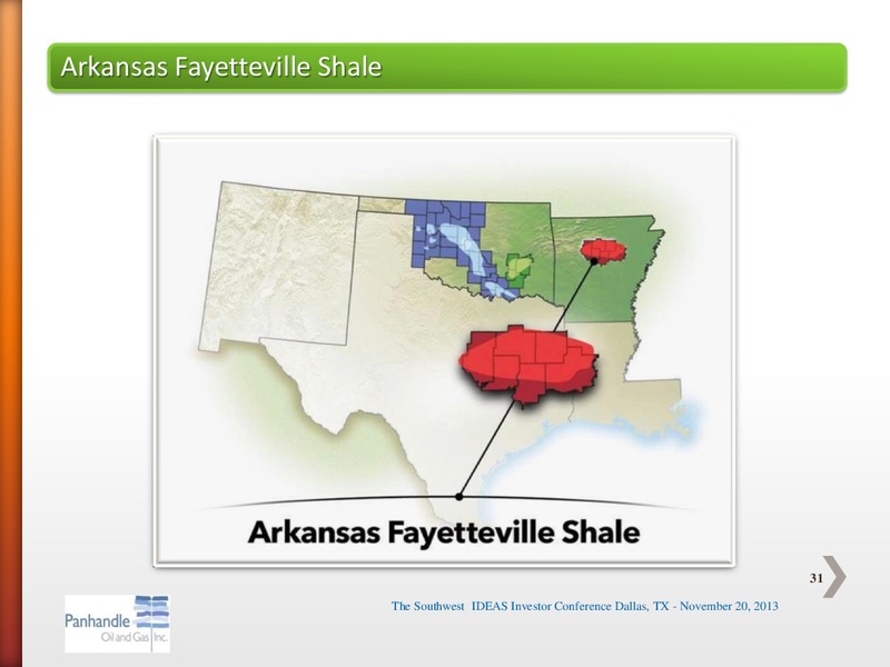 SOUTHWEST IDEAS INVESTOR CONFERENCE – Panhandle Oil and Gas Inc. – slide 30