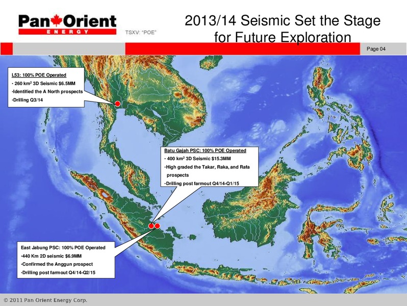 ANNUAL AND SPECIAL MEETING – Pan Orient Energy – slide 3