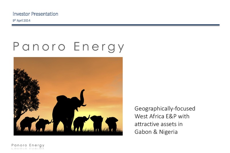 Investor Presentation – Panoro Energy Asa – slide 1