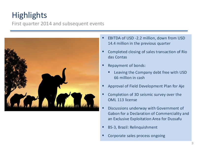 First quarter report 2014 – Panoro Energy Asa – slide 2