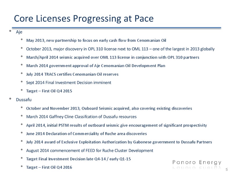 Pareto Securities 21st Annual Oil & Offshore Conference – Panoro Energy Asa – slide 4