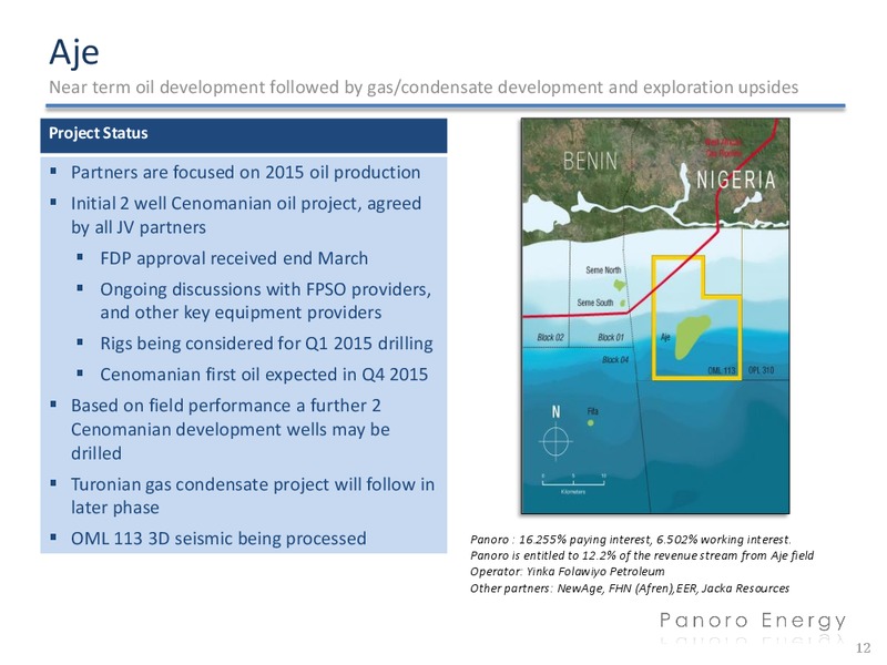 Pareto Securities 21st Annual Oil & Offshore Conference – Panoro Energy Asa – slide 11