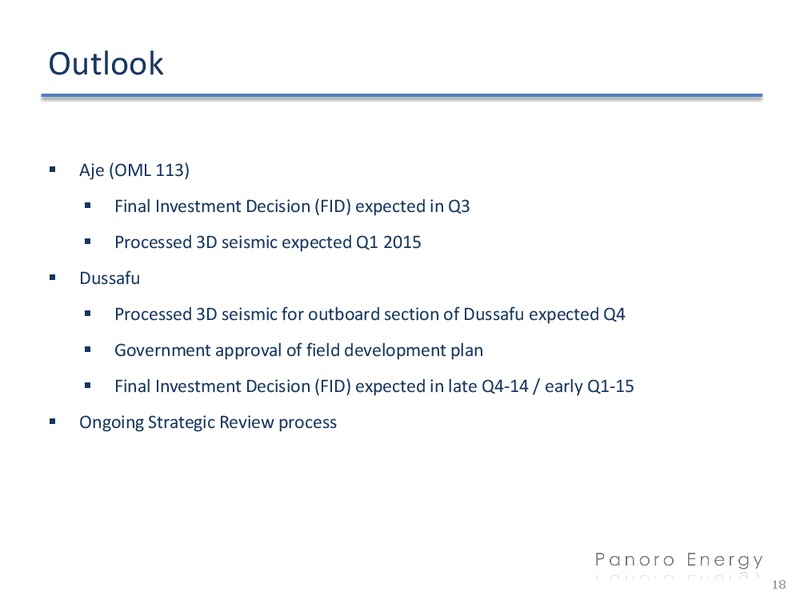 Pareto Securities 21st Annual Oil & Offshore Conference – Panoro Energy Asa – slide 17