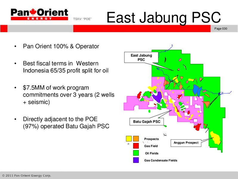 MACQUARIE OIL & GAS EXPLORERS CONFERENCE – Pan Orient Energy – slide 29