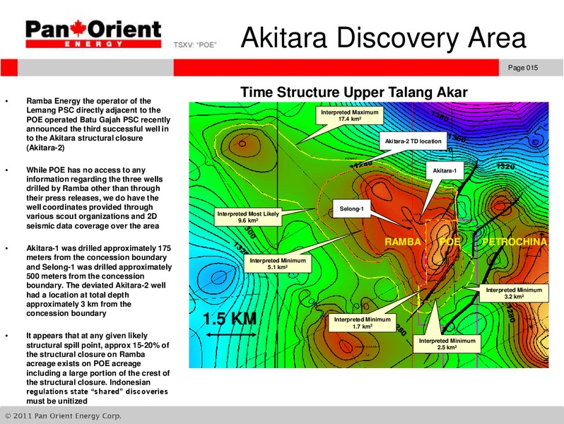 Investor Presentation – Pan Orient Energy – slide 14