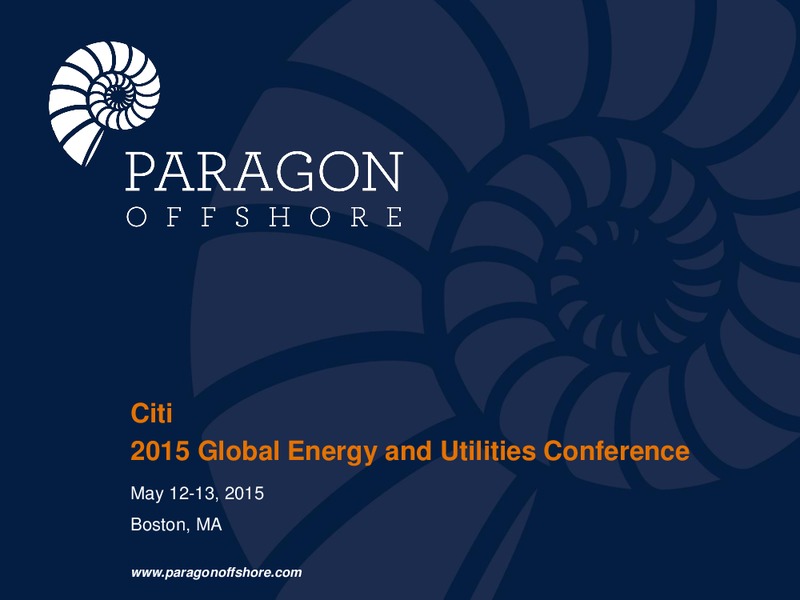 CITI2015 GLOBAL ENERGY AND UTILITIES CONFERENCE – Paragon Offshore Plc – slide 1