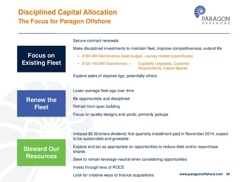 2014 WELLS FARGO ENERGY SYMPOSIUM – Paragon Offshore Plc – slide 23
