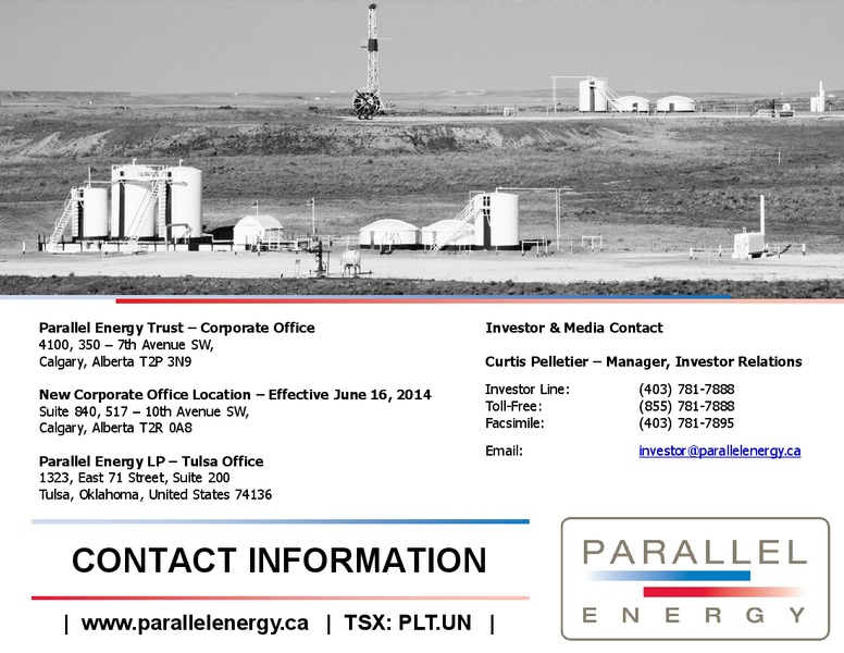 Corporate Presentation – Parallel Energy Lp – slide 30