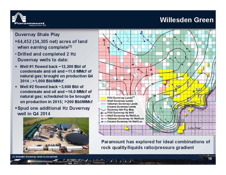 Corporate Presentation – Paramount Resources Ltd. – slide 18