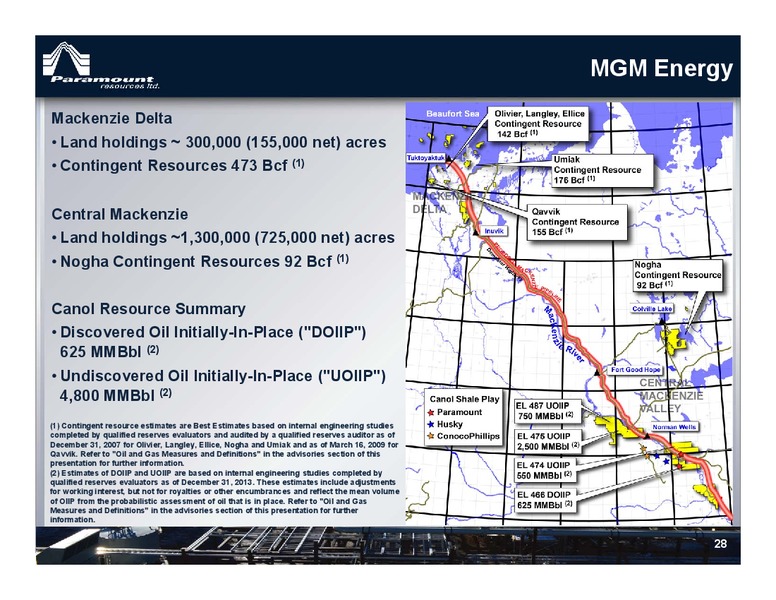Corporate Presentation – Paramount Resources Ltd. – slide 27
