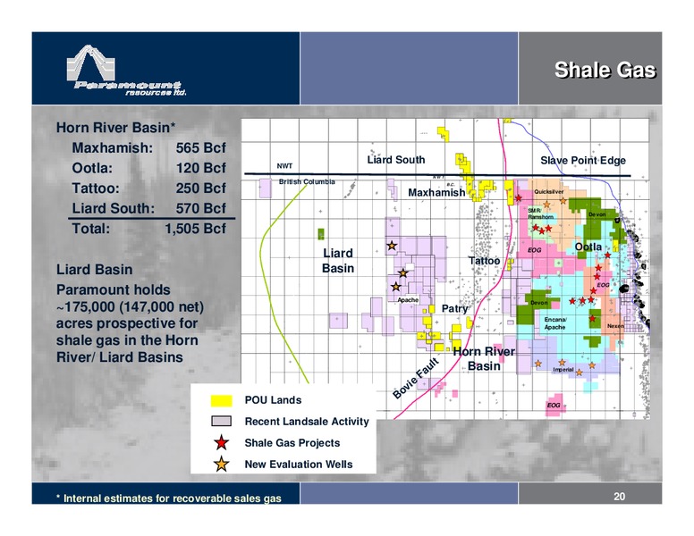 EAST COAST ENERGY CONFERENCE 2011 – Paramount Resources Ltd. – slide 19