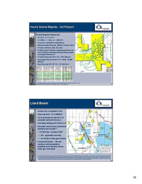 FIRSTENERGY CAPITAL EAST COAST ENERGY CONFERENCE – Paramount Resources Ltd. – slide 15