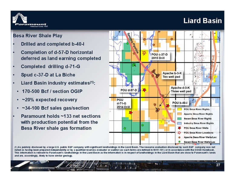 CORPORATE PRESENTATION – Paramount Resources Ltd. – slide 26