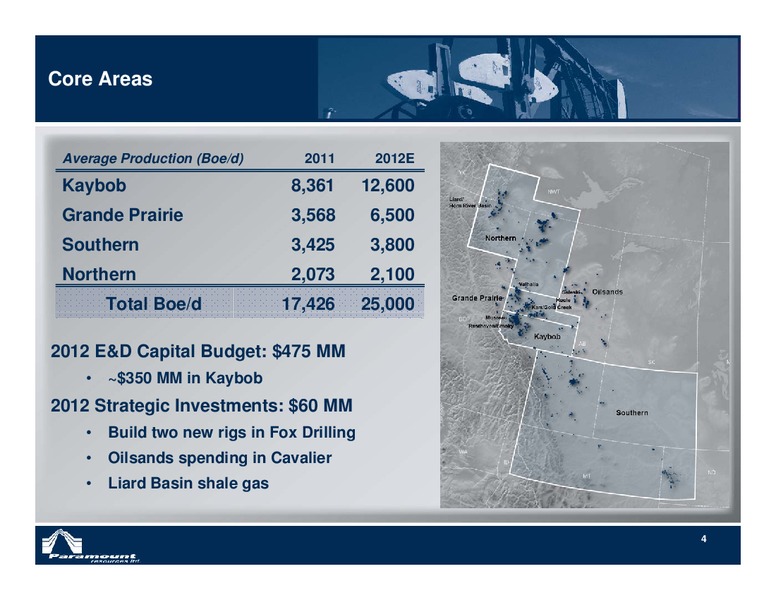 CIBC 2012 ENERGY CONFERENCE – Paramount Resources Ltd. – slide 3