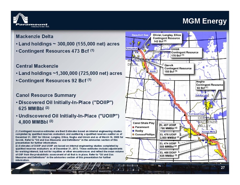 2014 Energy Conference Peters and Co Limited – Paramount Resources Ltd. – slide 26