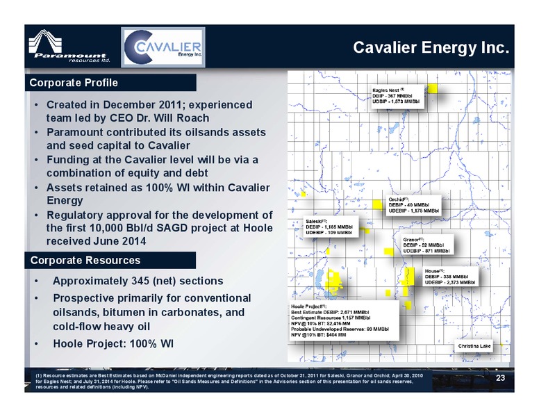 PETERS AND CO 18TH ANNUAL ENERGY CONFERENCE – Paramount Resources Ltd. – slide 22