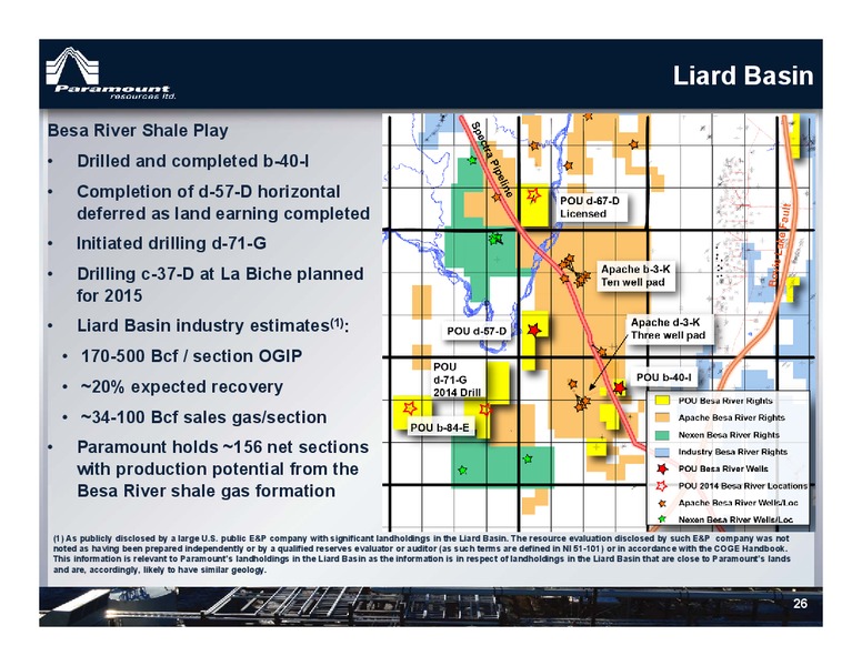 PETERS AND CO 18TH ANNUAL ENERGY CONFERENCE – Paramount Resources Ltd. – slide 25