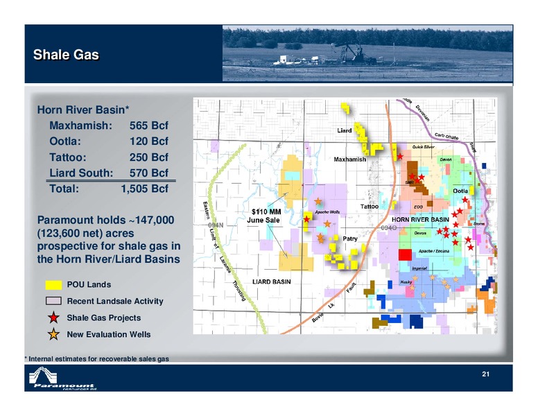 2011 NORTH AMERICAN OIL & GAS CONFERENCE – Paramount Resources Ltd. – slide 20