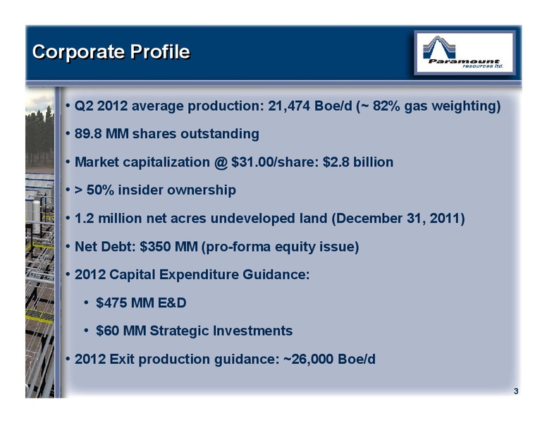 CANACCORD GENUITY GLOBAL RESOURCES CONFERENCE – Paramount Resources Ltd. – slide 2