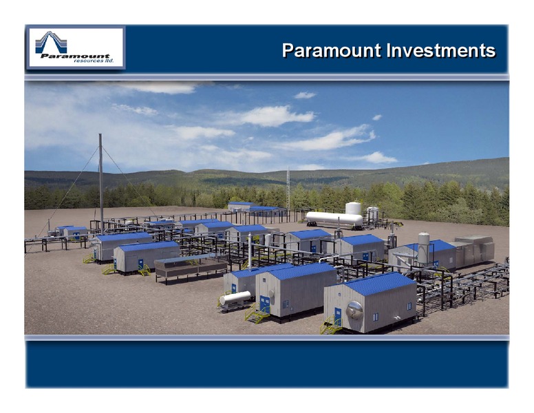 CANACCORD GENUITY GLOBAL RESOURCES CONFERENCE – Paramount Resources Ltd. – slide 27