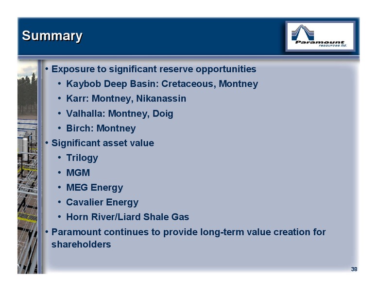 CANACCORD GENUITY GLOBAL RESOURCES CONFERENCE – Paramount Resources Ltd. – slide 37