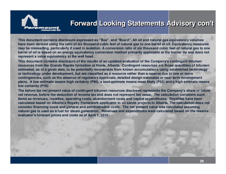 ENERGY GROWTH CONFERENCE – Paramount Resources Ltd. – slide 26