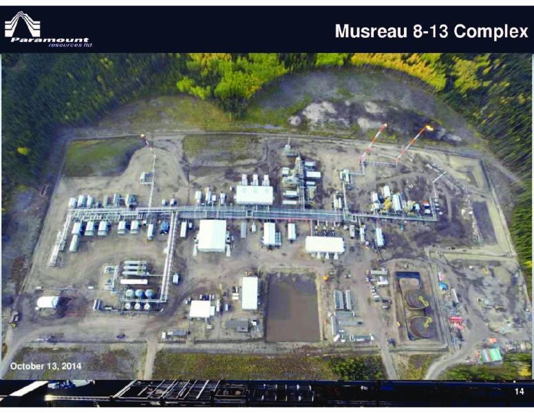 FIRSTENERGY CAPITAL ENERGY GROWTH CONFERENCE – Paramount Resources Ltd. – slide 14